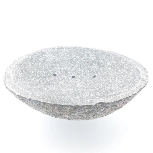 River stone coaster / soap dish, oval-shaped