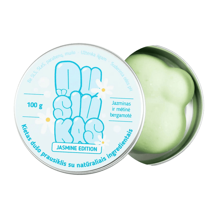 Dušiukas Jasmine - jaśmin, miętowa bergamotka | Kostka pod prysznic, 100 g.